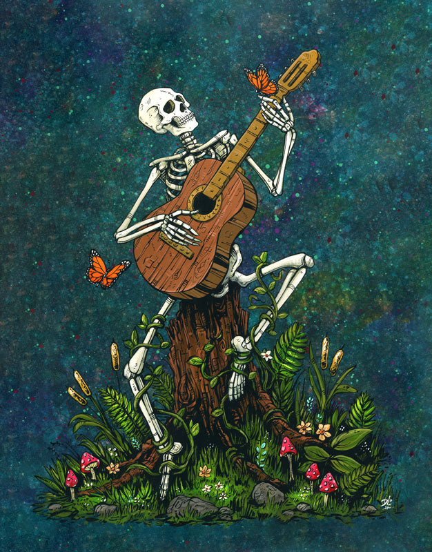 Skeleton Guitarist by David Lozeau