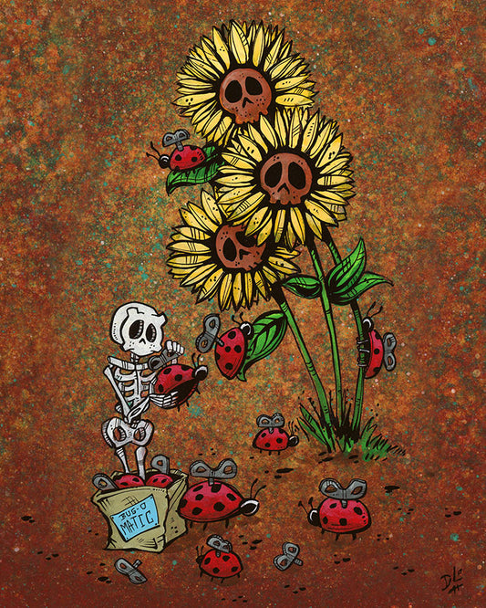 Bug-o-Matic by Day of the Dead Artist David Lozeau, Day of the Dead Art, Dia de los Muertos Art, Dia de los Muertos Artist