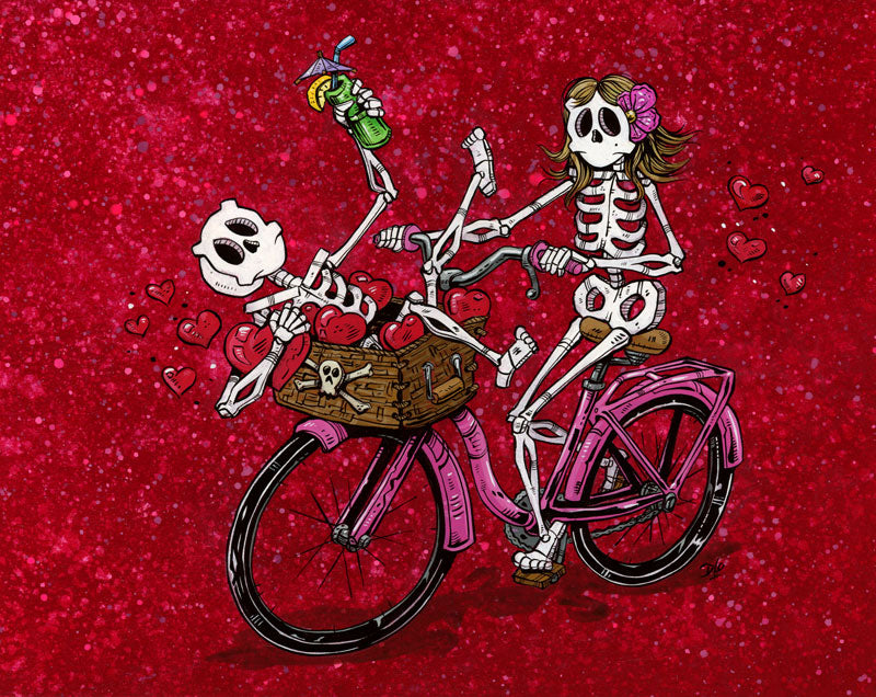 $2 Retired Mini Prints by Day of the Dead Artist David Lozeau, Day of the Dead Art, Dia de los Muertos Art, Dia de los Muertos Artist