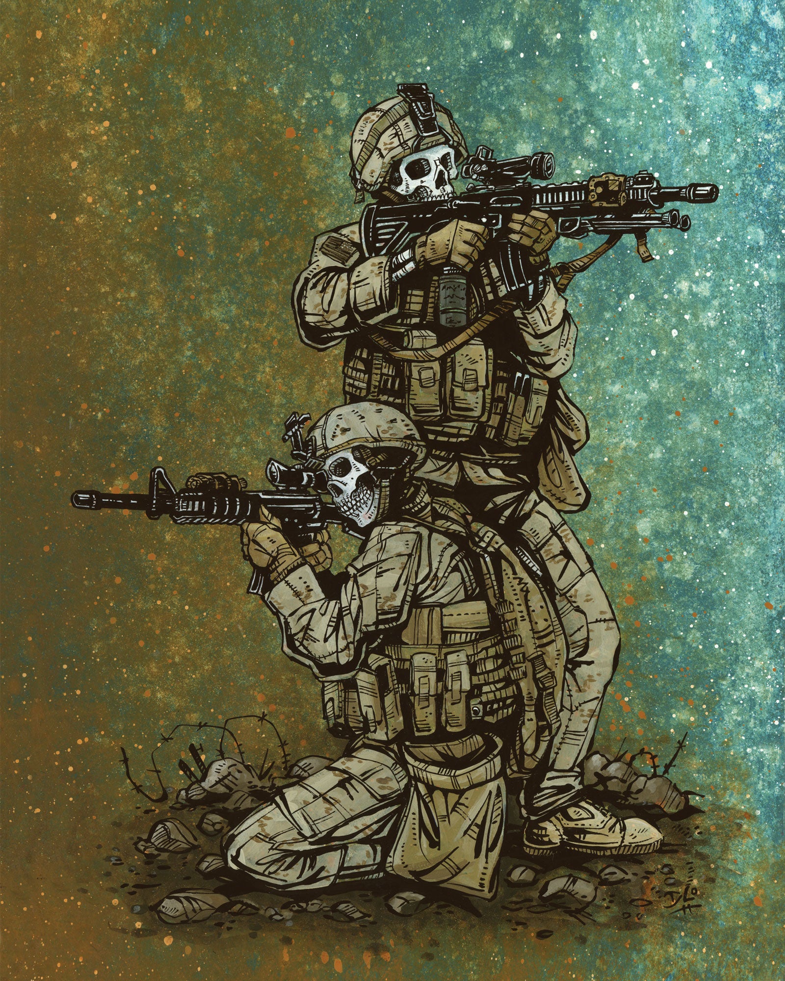 $2 Retired Mini Prints by Day of the Dead Artist David Lozeau, Day of the Dead Art, Dia de los Muertos Art, Dia de los Muertos Artist