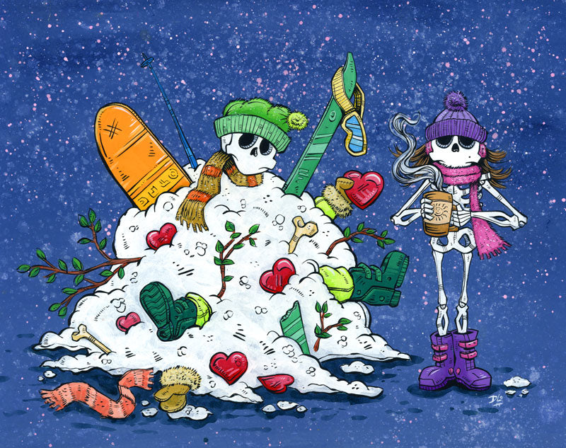 $2 Retired Mini Prints by Day of the Dead Artist David Lozeau, Day of the Dead Art, Dia de los Muertos Art, Dia de los Muertos Artist