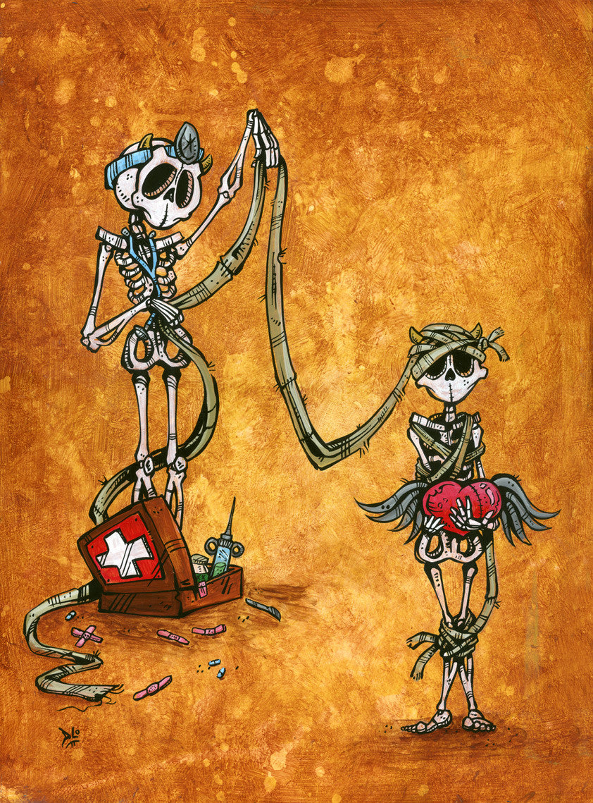 $2 Retired Mini Prints by Day of the Dead Artist David Lozeau, Day of the Dead Art, Dia de los Muertos Art, Dia de los Muertos Artist