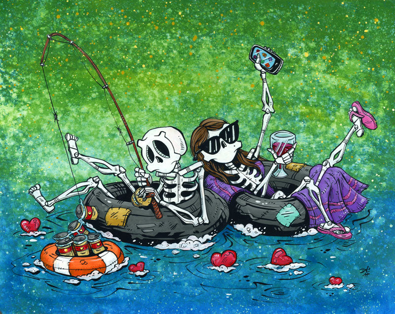 $2 Retired Mini Prints by Day of the Dead Artist David Lozeau, Day of the Dead Art, Dia de los Muertos Art, Dia de los Muertos Artist