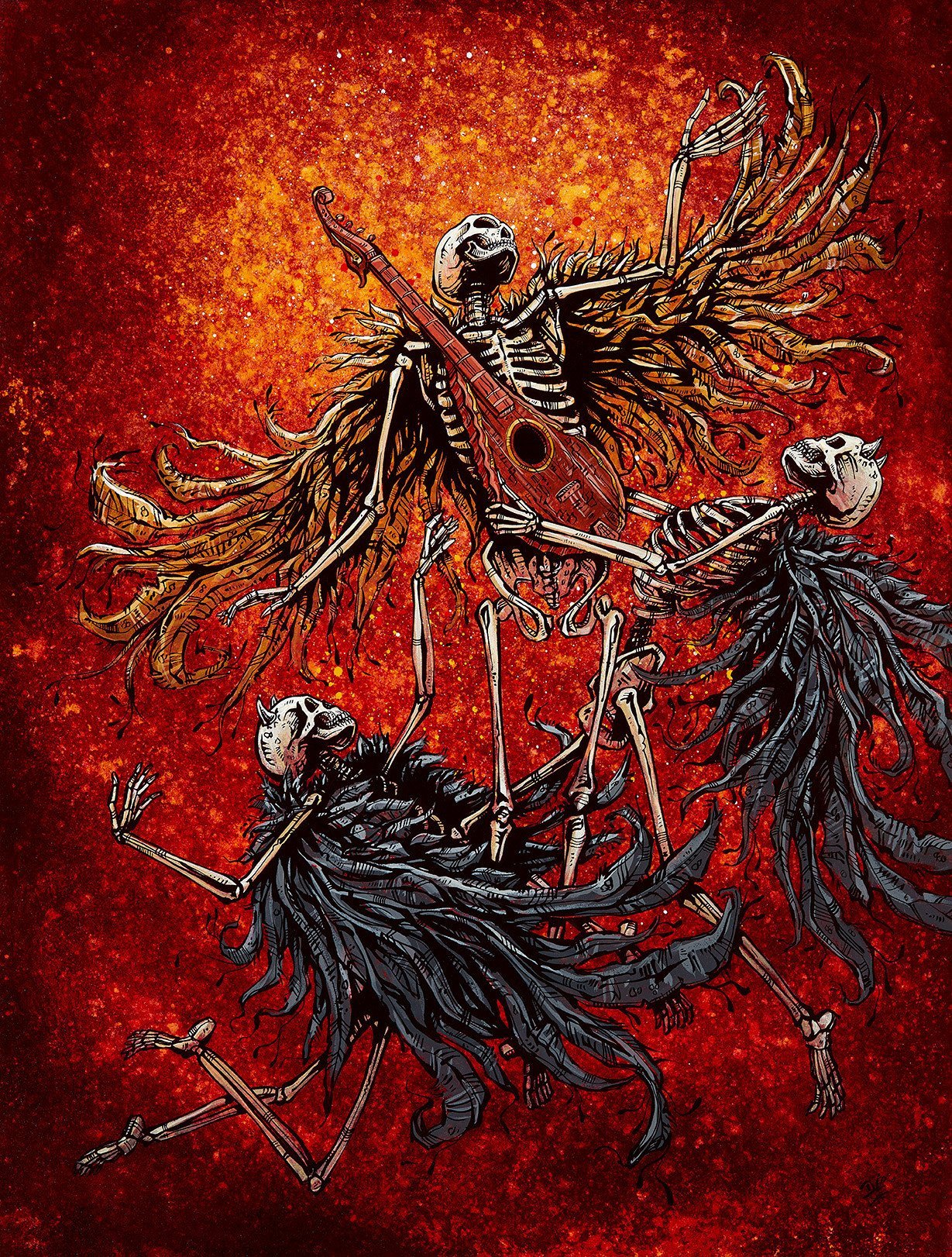 Ascension by Day of the Dead Artist David Lozeau, Day of the Dead Art, Dia de los Muertos Art, Dia de los Muertos Artist