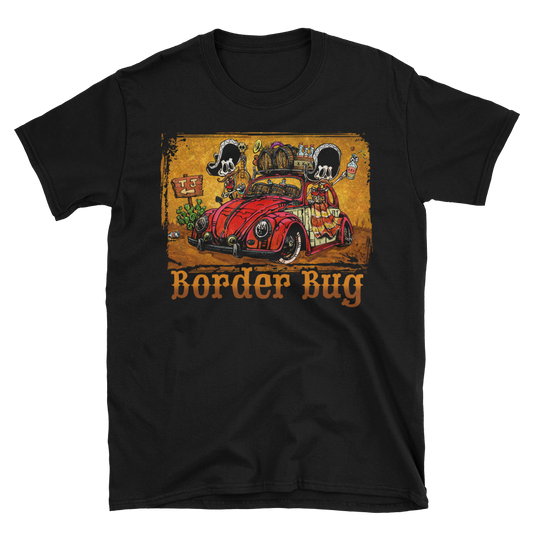 Border Bug Shirt by Day of the Dead Artist David Lozeau, Day of the Dead Art, Dia de los Muertos Art, Dia de los Muertos Artist