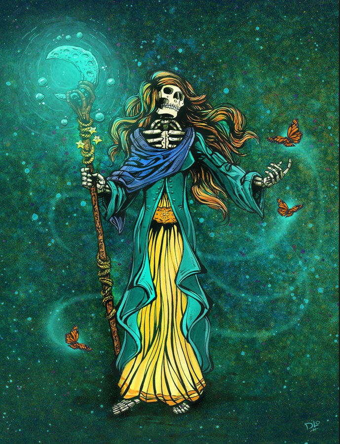 $2 Retired Mini Prints by Day of the Dead Artist David Lozeau, Day of the Dead Art, Dia de los Muertos Art, Dia de los Muertos Artist