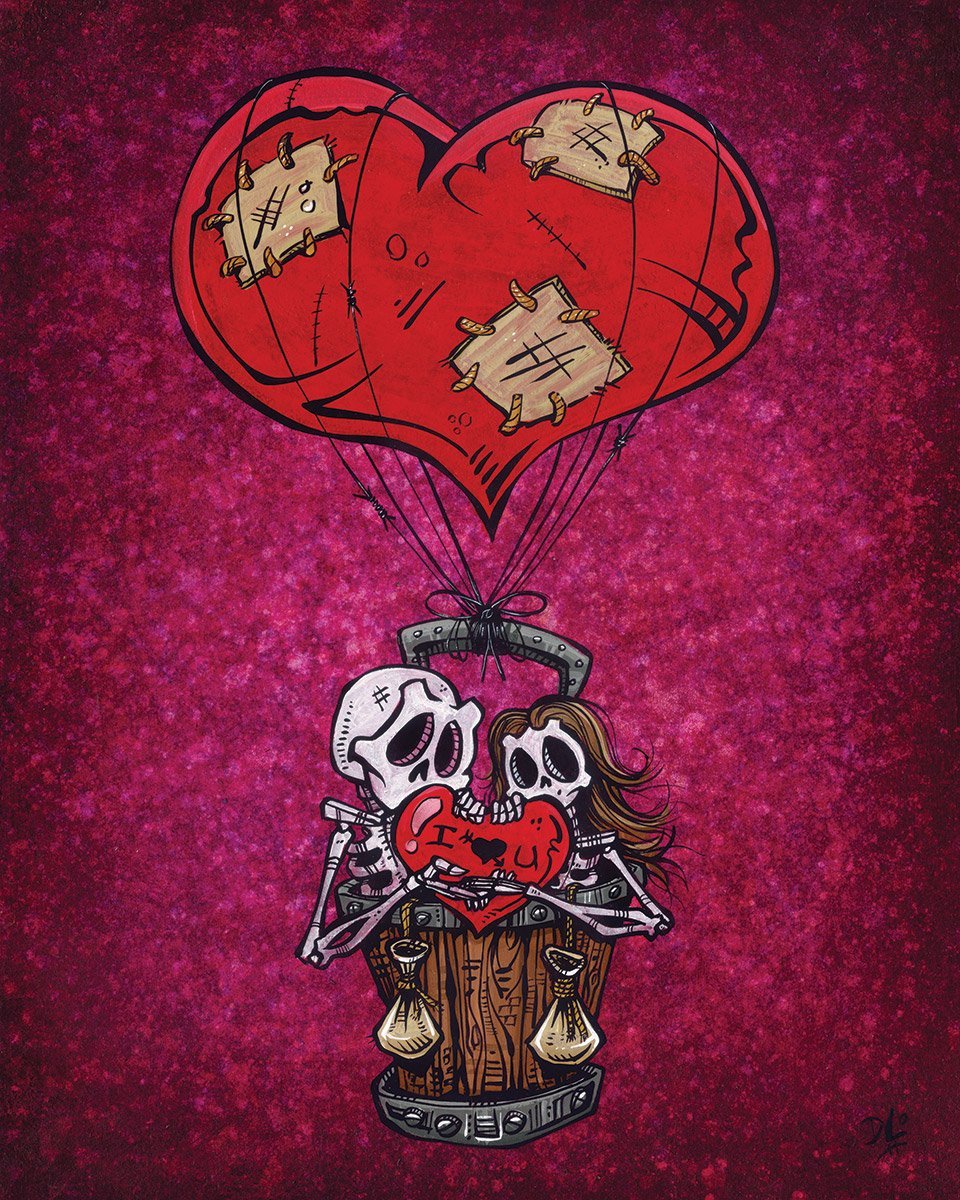 $5 Mini Prints by Day of the Dead Artist David Lozeau, Day of the Dead Art, Dia de los Muertos Art, Dia de los Muertos Artist