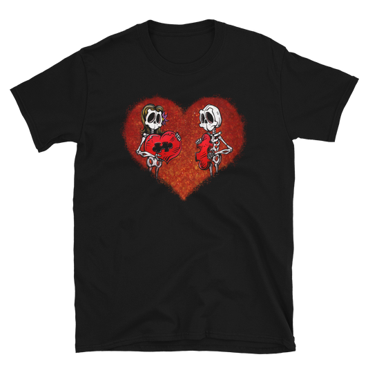 We Just Fit Shirt by Day of the Dead Artist David Lozeau, Day of the Dead Art, Dia de los Muertos Art, Dia de los Muertos Artist