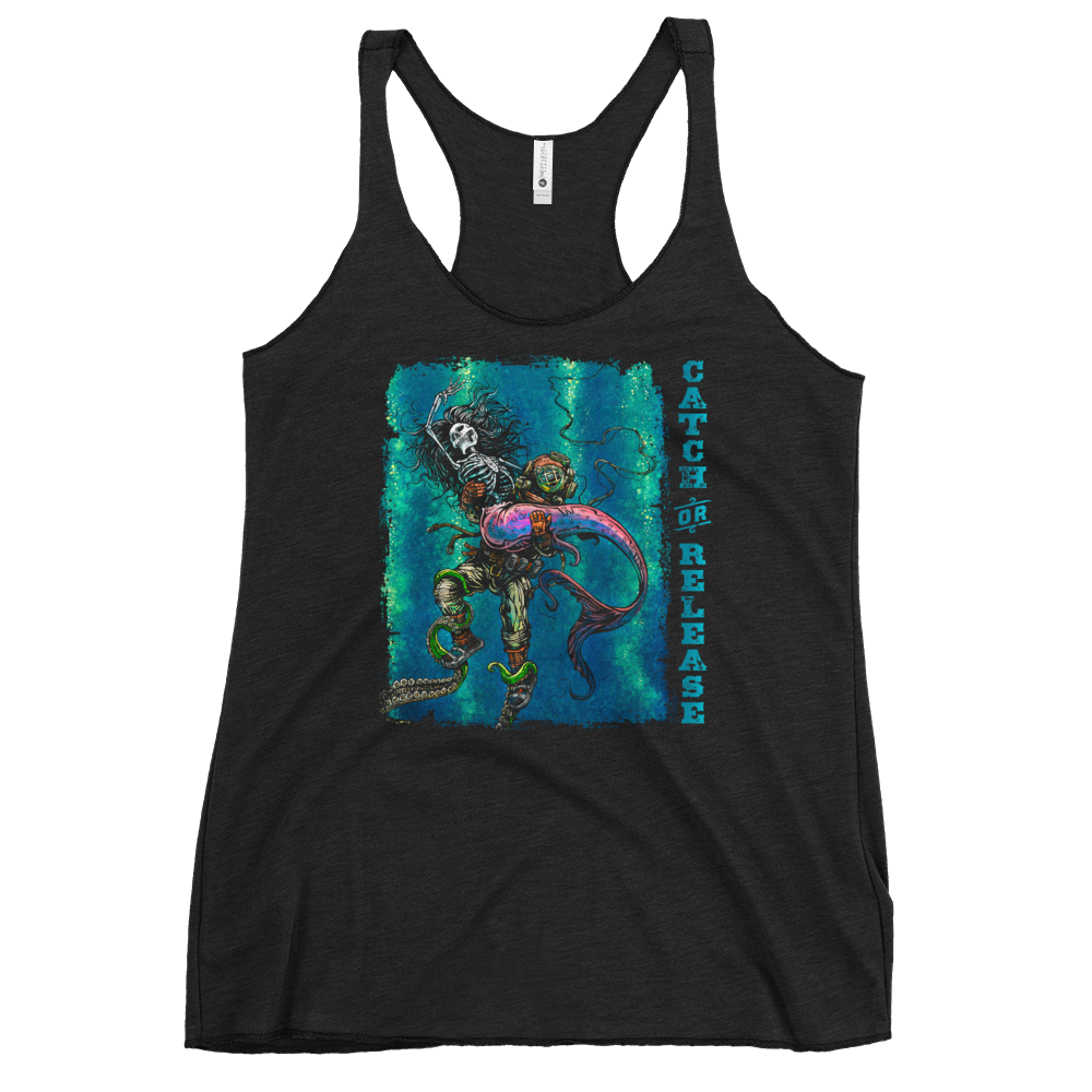 Catch or Release Shirt by Day of the Dead Artist David Lozeau, Day of the Dead Art, Dia de los Muertos Art, Dia de los Muertos Artist