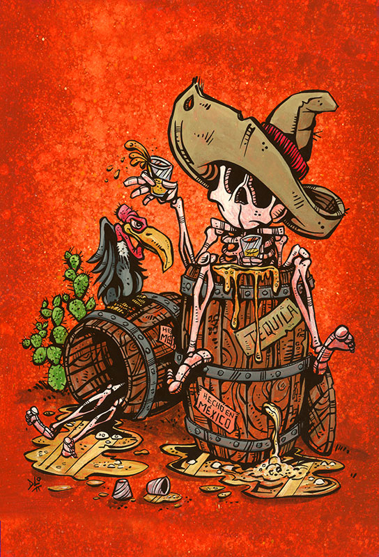 $2 Retired Mini Prints by Day of the Dead Artist David Lozeau, Day of the Dead Art, Dia de los Muertos Art, Dia de los Muertos Artist