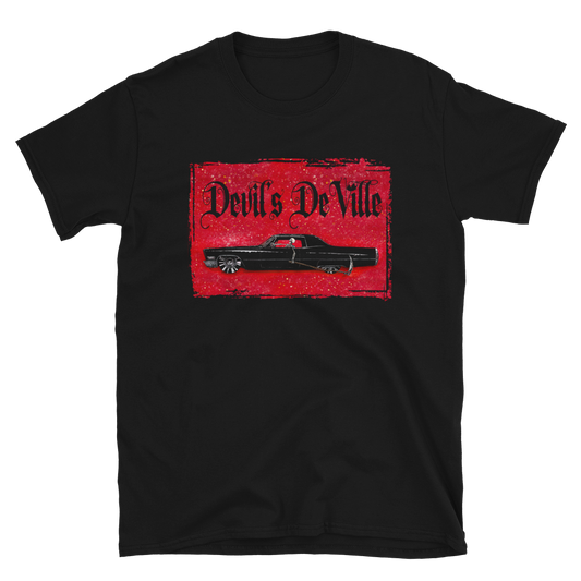 Devil's DeVille Shirt by Day of the Dead Artist David Lozeau, Day of the Dead Art, Dia de los Muertos Art, Dia de los Muertos Artist
