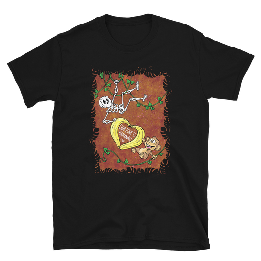 Our Love is Bananas Shirt by Day of the Dead Artist David Lozeau, Day of the Dead Art, Dia de los Muertos Art, Dia de los Muertos Artist