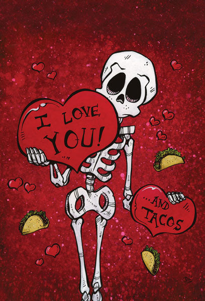 Skeleton Love Art by David Lozeau