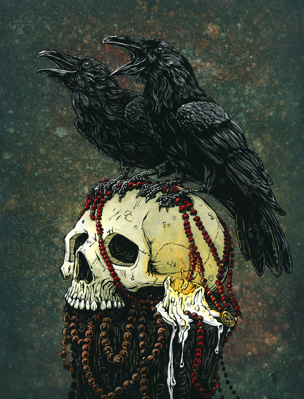 Love Blossoms Skeleton Couple by David Lozeau