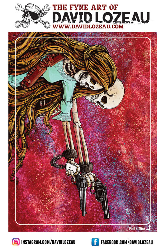 Stickers by Day of the Dead Artist David Lozeau, Day of the Dead Art, Dia de los Muertos Art, Dia de los Muertos Artist