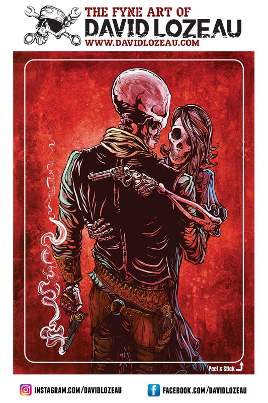 Stickers by Day of the Dead Artist David Lozeau, Day of the Dead Art, Dia de los Muertos Art, Dia de los Muertos Artist