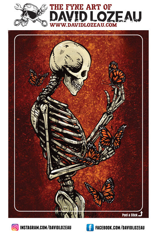 Stickers by Day of the Dead Artist David Lozeau, Day of the Dead Art, Dia de los Muertos Art, Dia de los Muertos Artist