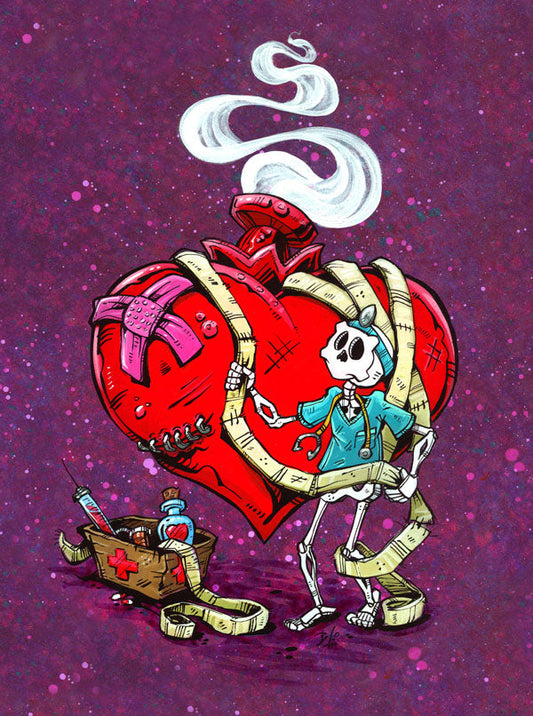 $2 Retired Mini Prints by Day of the Dead Artist David Lozeau, Day of the Dead Art, Dia de los Muertos Art, Dia de los Muertos Artist