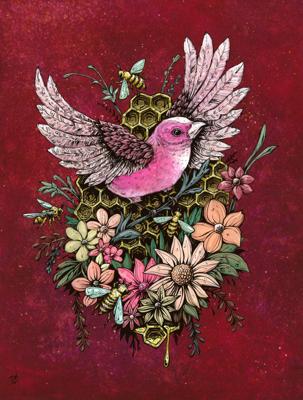 Honeycomb Harmony (Red)