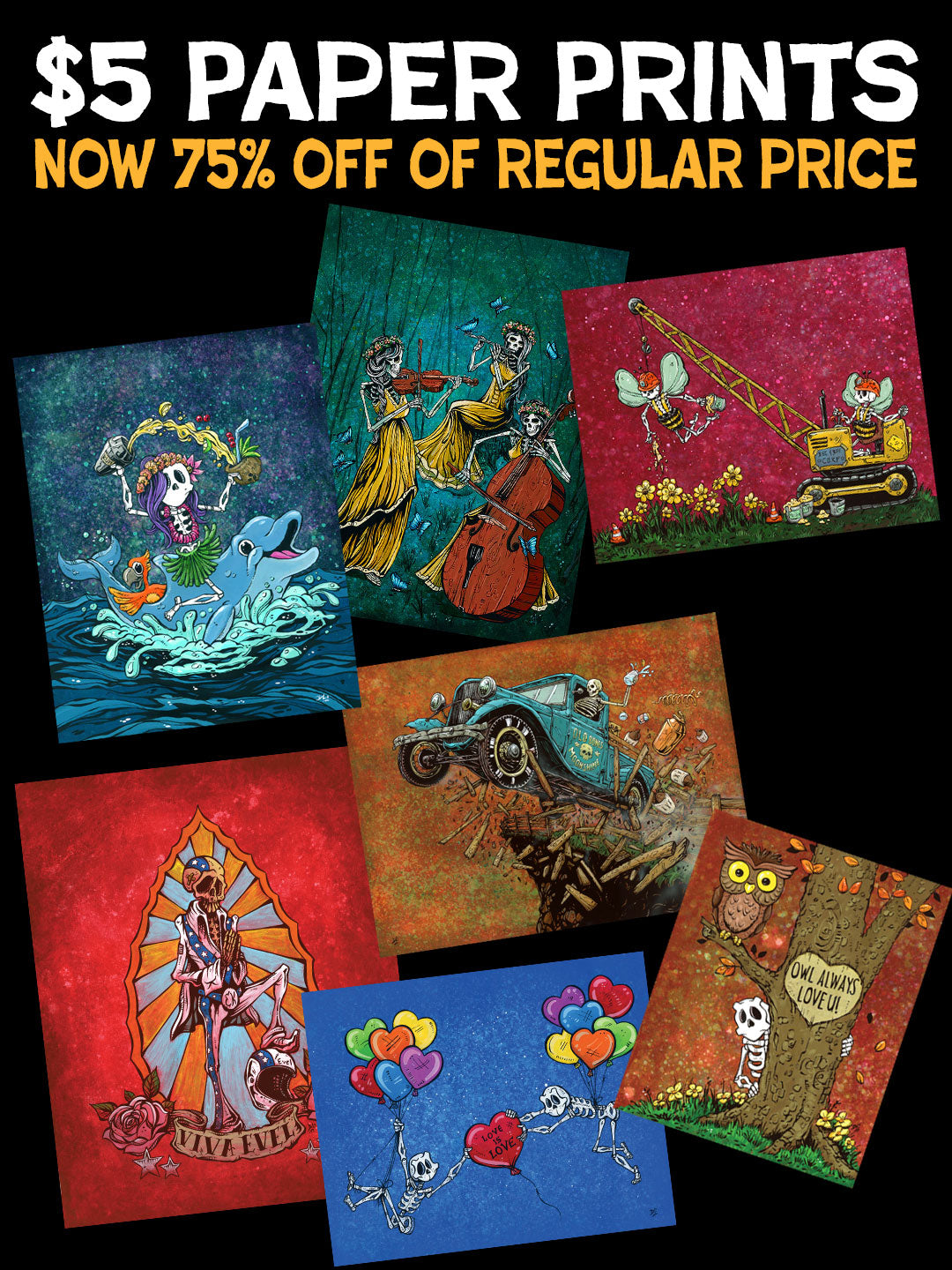 $5 Paper Prints - David Lozeau