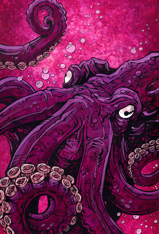 Octopus Art by Lowbrow Artist David Lozeau