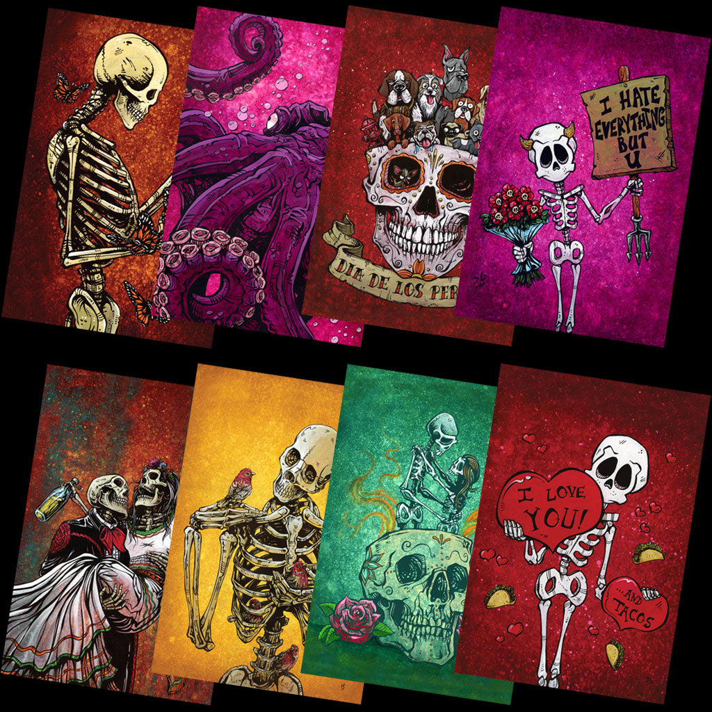 Day of the Dead Mini Prints by David Lozeau