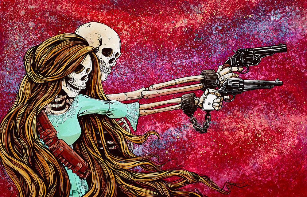 $5 Mini Prints by Day of the Dead Artist David Lozeau, Day of the Dead Art, Dia de los Muertos Art, Dia de los Muertos Artist