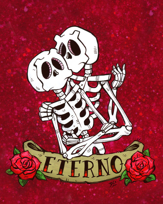 $5 Mini Prints by Day of the Dead Artist David Lozeau, Day of the Dead Art, Dia de los Muertos Art, Dia de los Muertos Artist