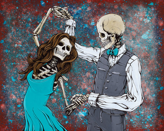 In the Moment XIJ by Day of the Dead Artist David Lozeau, Day of the Dead Art, Dia de los Muertos Art, Dia de los Muertos Artist