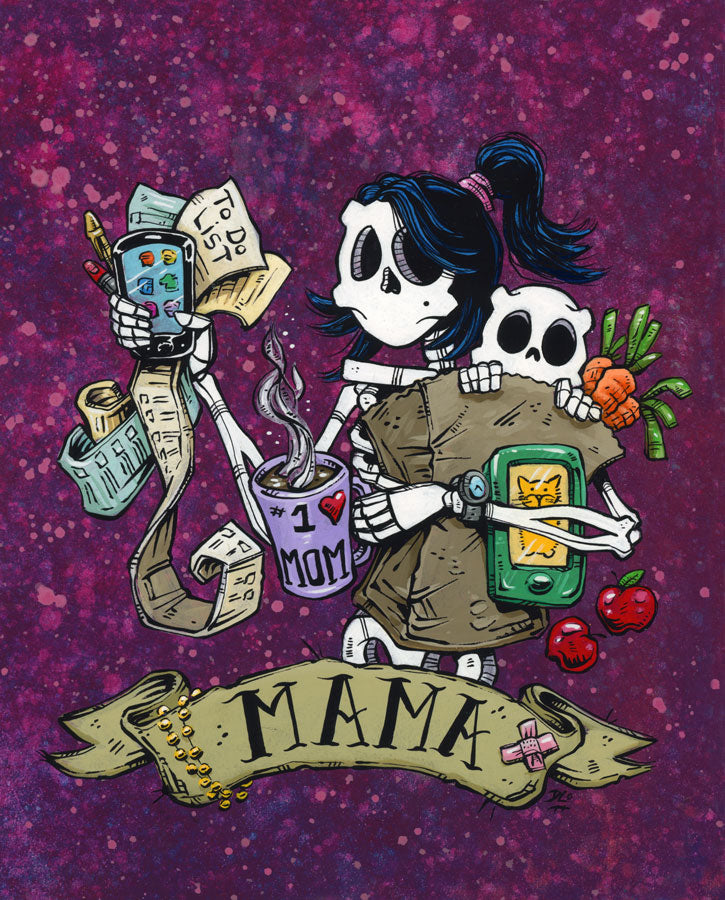 $2 Retired Mini Prints by Day of the Dead Artist David Lozeau, Day of the Dead Art, Dia de los Muertos Art, Dia de los Muertos Artist