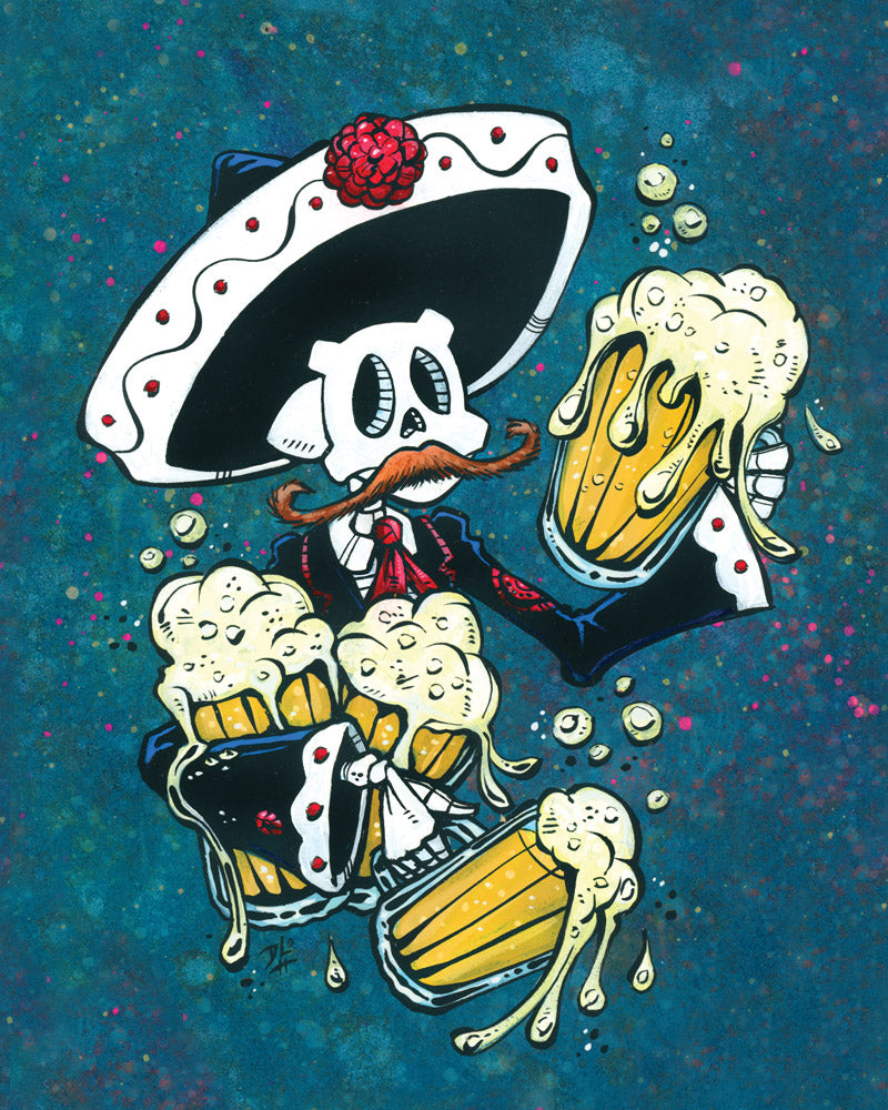 $2 Retired Mini Prints by Day of the Dead Artist David Lozeau, Day of the Dead Art, Dia de los Muertos Art, Dia de los Muertos Artist