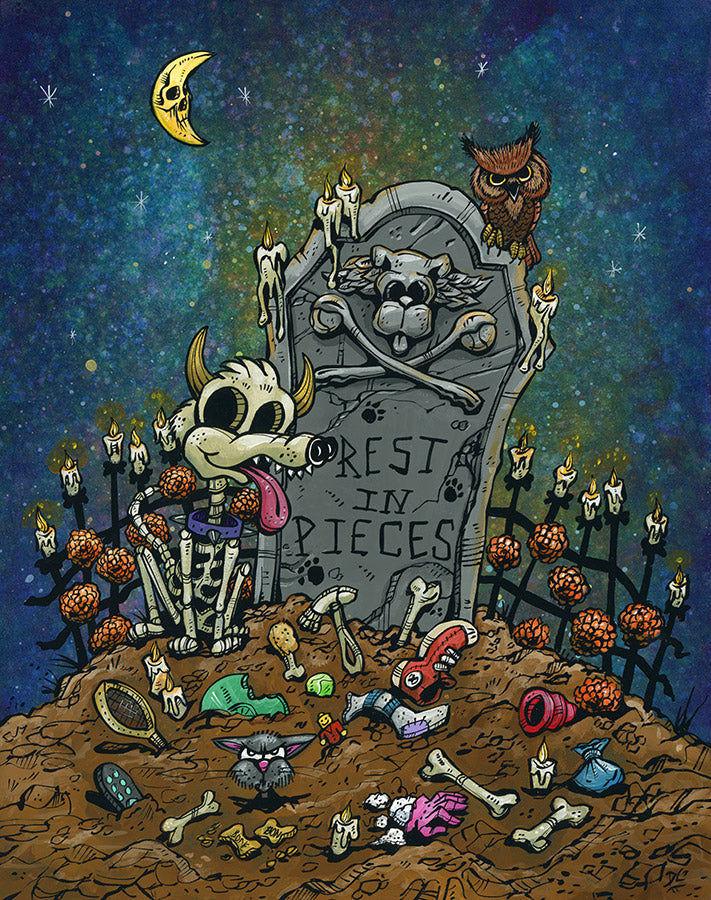 $2 Retired Mini Prints by Day of the Dead Artist David Lozeau, Day of the Dead Art, Dia de los Muertos Art, Dia de los Muertos Artist