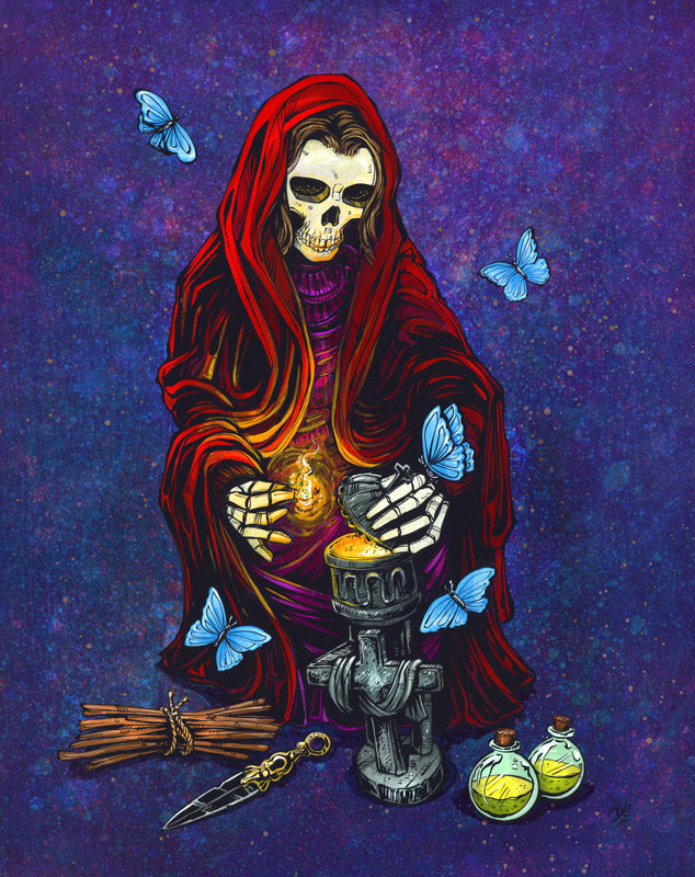 Summon the Spirits by Day of the Dead Artist David Lozeau, Day of the Dead Art, Dia de los Muertos Art, Dia de los Muertos Artist