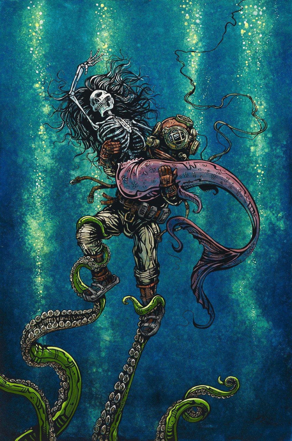 Catch or Release by Day of the Dead Artist David Lozeau