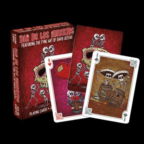 Day of the Dead Playing Cards by Day of the Dead Artist David Lozeau, Day of the Dead Art, Dia de los Muertos Art, Dia de los Muertos Artist