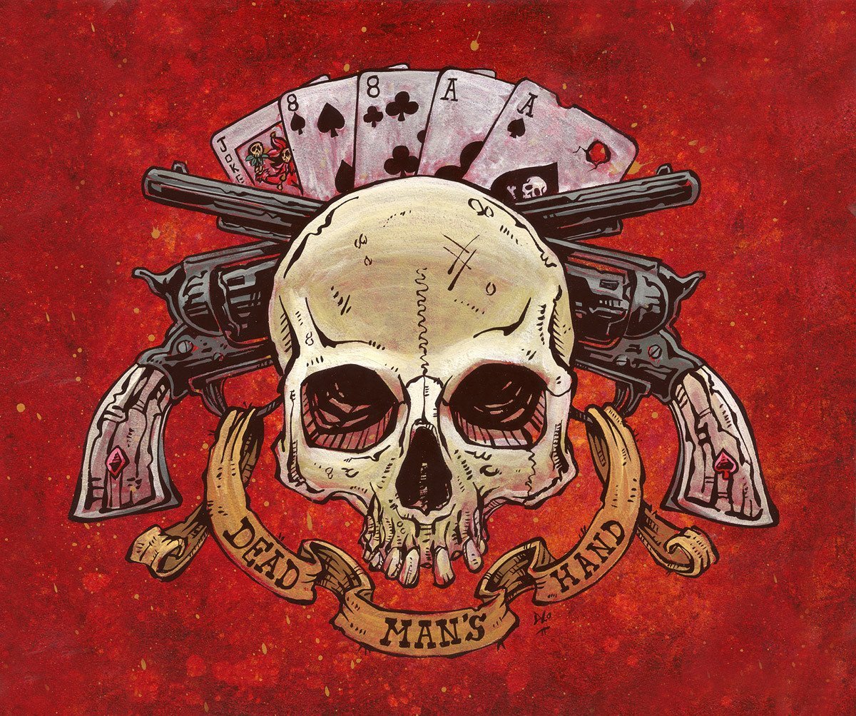 Dead Man's Hand by Day of the Dead Artist David Lozeau, Day of the Dead Art, Dia de los Muertos Art, Dia de los Muertos Artist