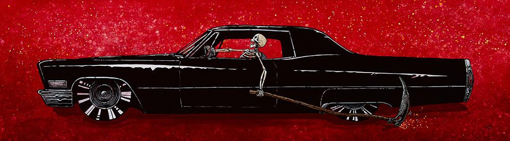 Devil's DeVille by Day of the Dead Artist David Lozeau, Day of the Dead Art, Dia de los Muertos Art, Dia de los Muertos Artist