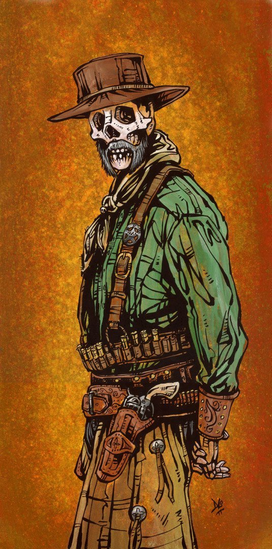 Keeping the Peace by Day of the Dead Artist David Lozeau, Day of the Dead Art, Dia de los Muertos Art, Dia de los Muertos Artist