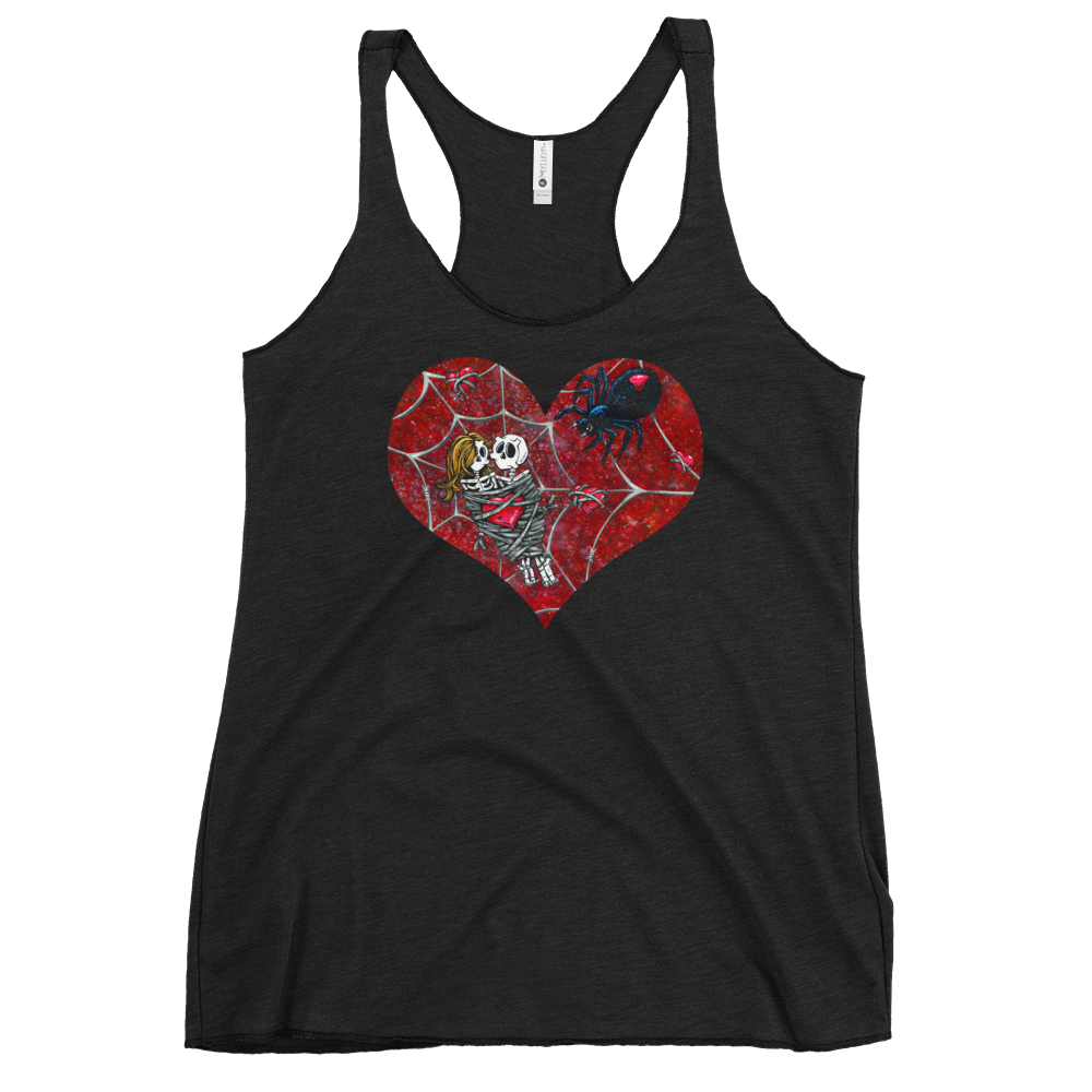 Caught in Your Web Shirt by Day of the Dead Artist David Lozeau, Day of the Dead Art, Dia de los Muertos Art, Dia de los Muertos Artist