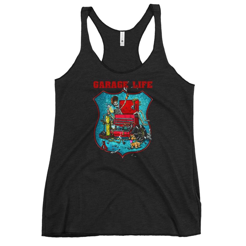 Garage Life Shirt by Day of the Dead Artist David Lozeau, Day of the Dead Art, Dia de los Muertos Art, Dia de los Muertos Artist
