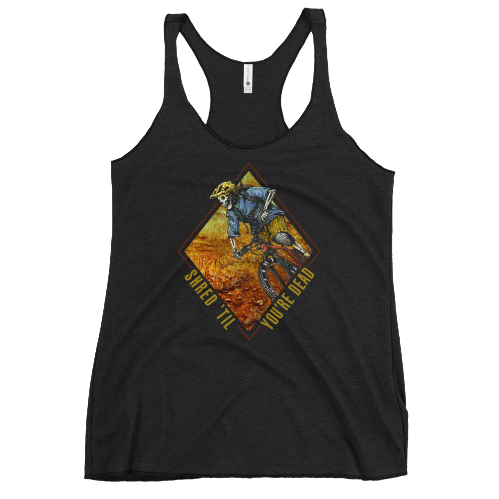 Mountain Bike Shirt by Day of the Dead Artist David Lozeau, Day of the Dead Art, Dia de los Muertos Art, Dia de los Muertos Artist