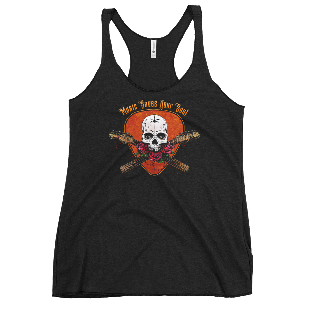 Music Saves Your Soul Shirt by Day of the Dead Artist David Lozeau, Day of the Dead Art, Dia de los Muertos Art, Dia de los Muertos Artist