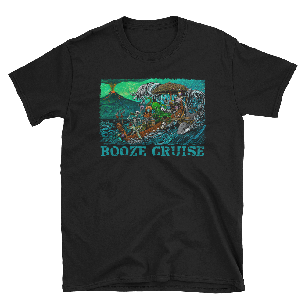 Party Barge Shirt by Day of the Dead Artist David Lozeau, Day of the Dead Art, Dia de los Muertos Art, Dia de los Muertos Artist