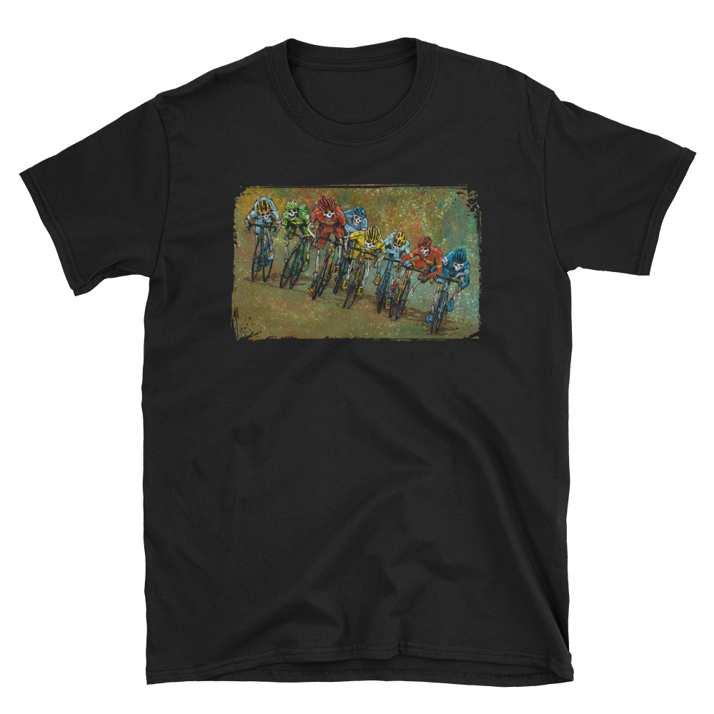 Peloton Shirt by Day of the Dead Artist David Lozeau, Day of the Dead Art, Dia de los Muertos Art, Dia de los Muertos Artist