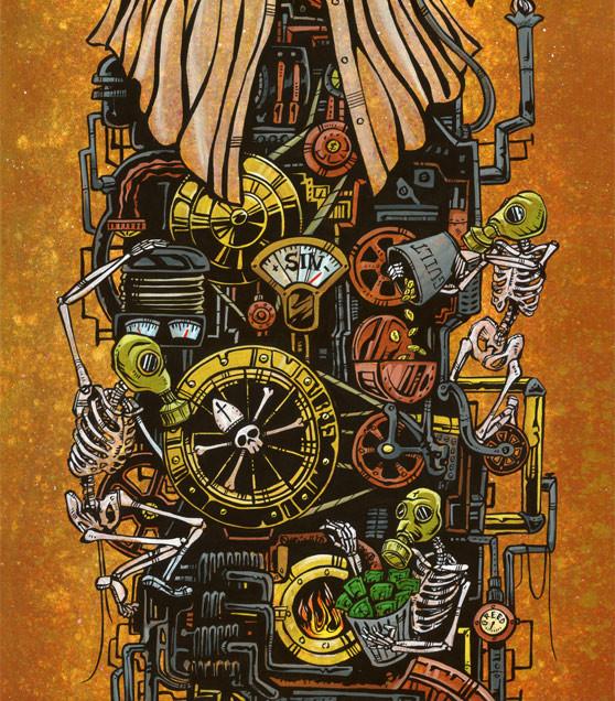 Supreme Machine by Day of the Dead Artist David Lozeau, Day of the Dead Art, Dia de los Muertos Art, Dia de los Muertos Artist