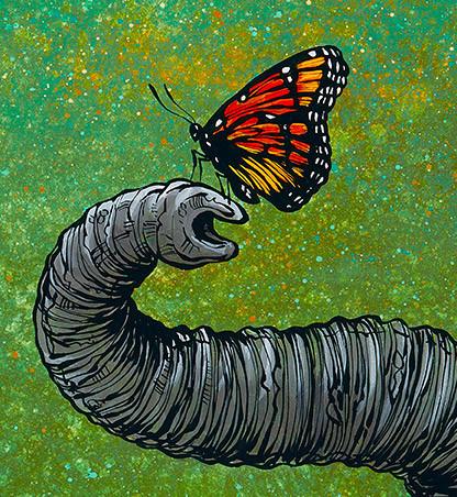 The Elephant by Day of the Dead Artist David Lozeau, Day of the Dead Art, Dia de los Muertos Art, Dia de los Muertos Artist