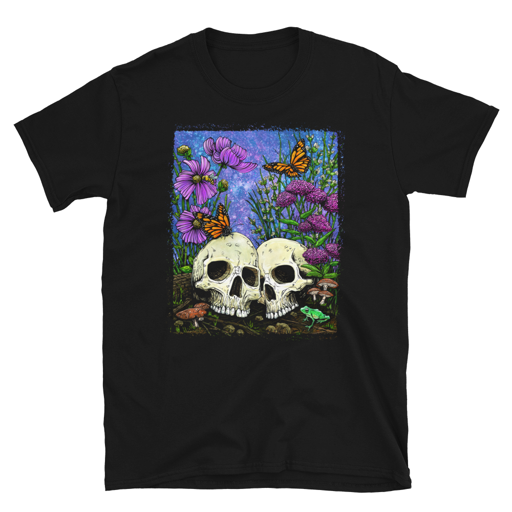 Together Forever Shirt by Day of the Dead Artist David Lozeau, Day of the Dead Art, Dia de los Muertos Art, Dia de los Muertos Artist