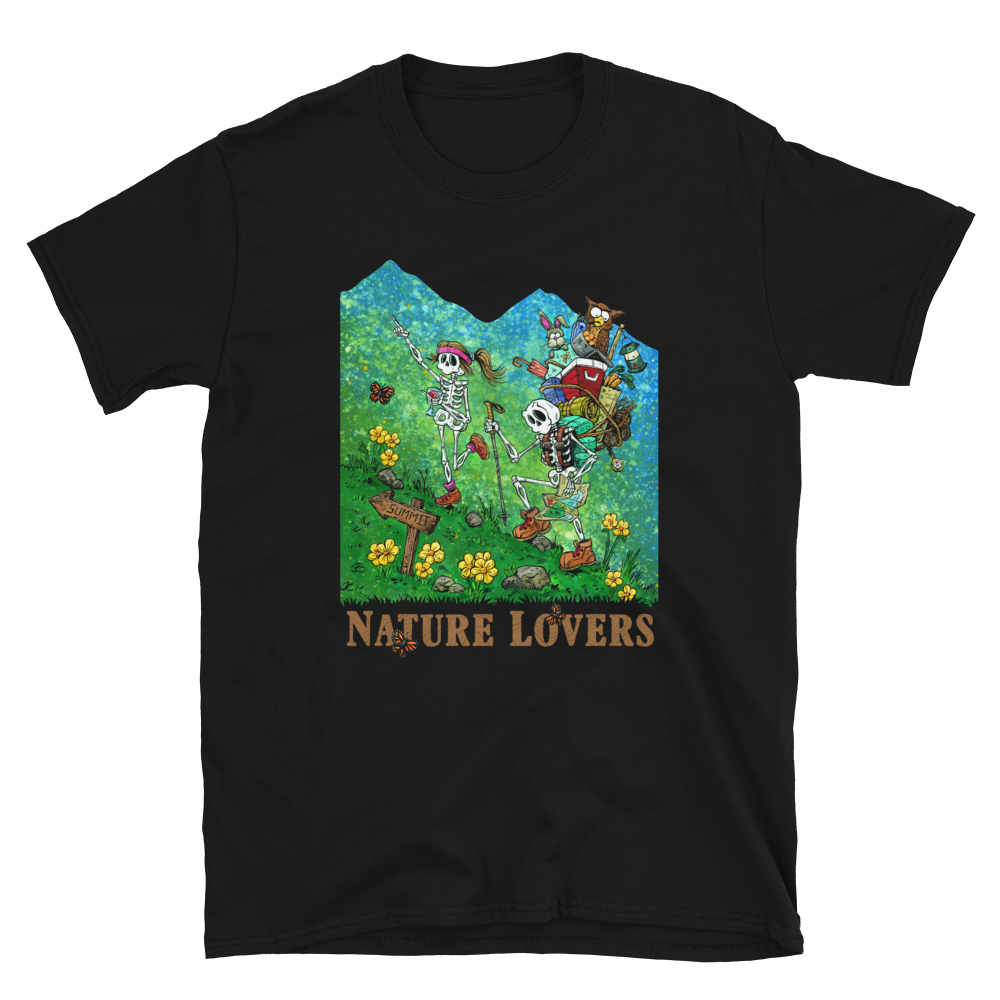 Nature Lovers Shirt by Day of the Dead Artist David Lozeau, Day of the Dead Art, Dia de los Muertos Art, Dia de los Muertos Artist
