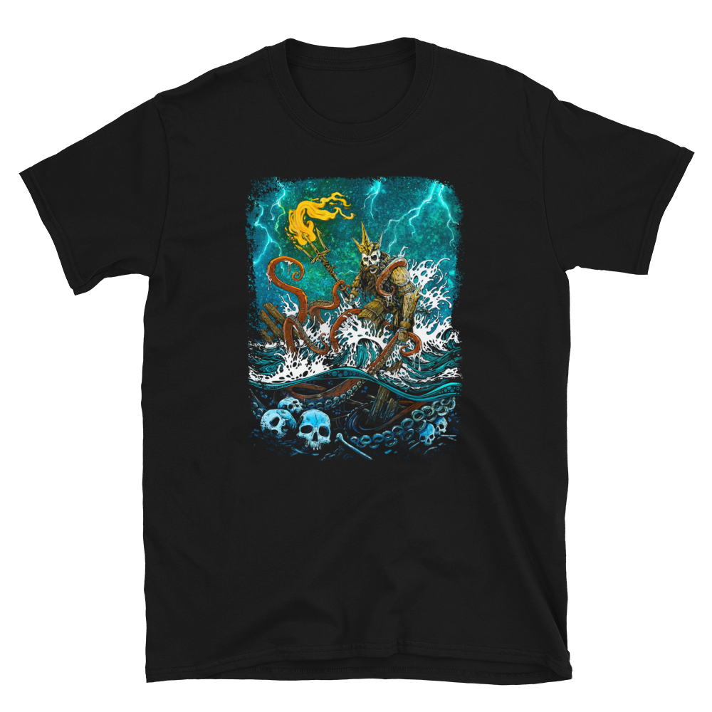 Treacherous Waters Shirt by Day of the Dead Artist David Lozeau, Day of the Dead Art, Dia de los Muertos Art, Dia de los Muertos Artist