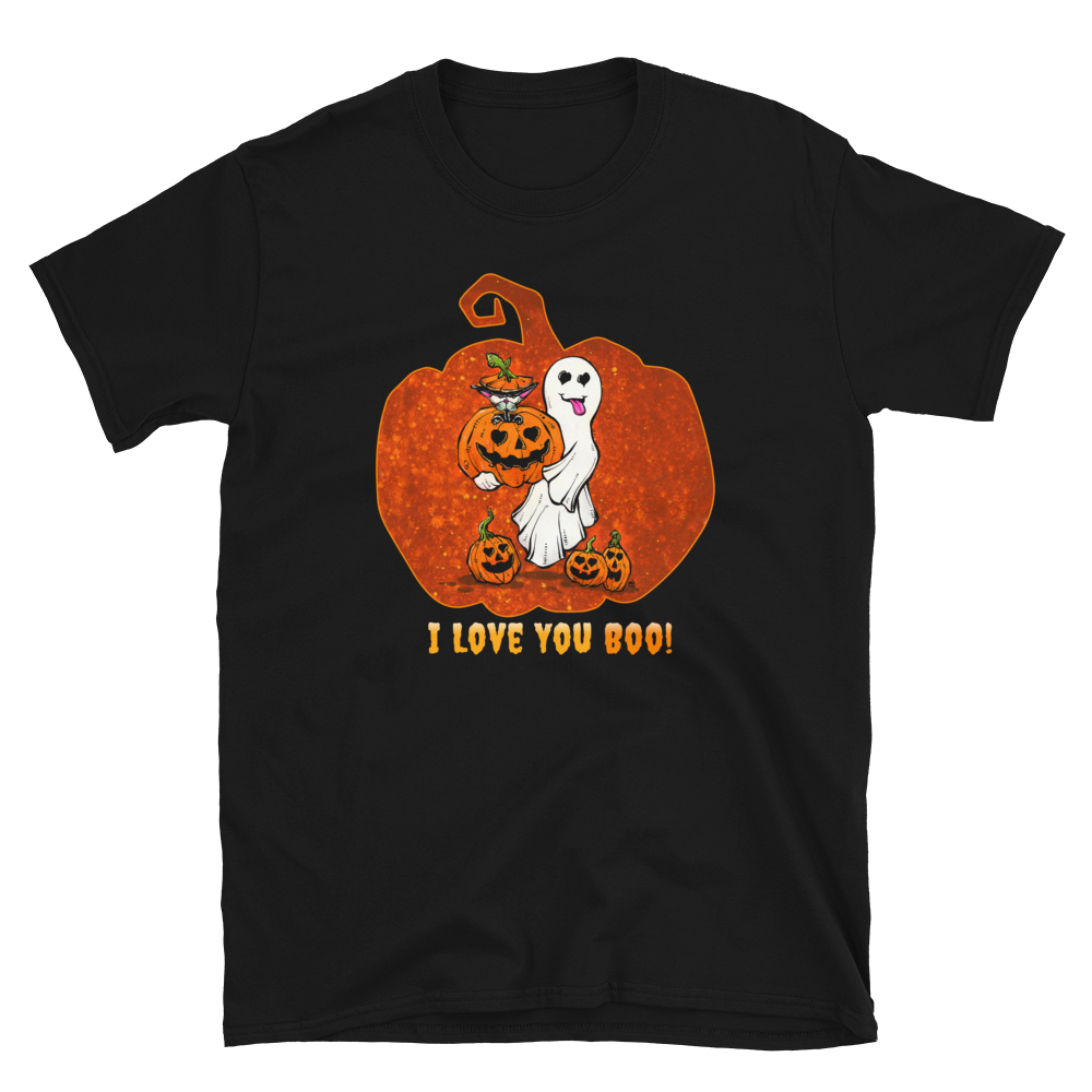 I Love You Boo Shirt by Day of the Dead Artist David Lozeau, Day of the Dead Art, Dia de los Muertos Art, Dia de los Muertos Artist